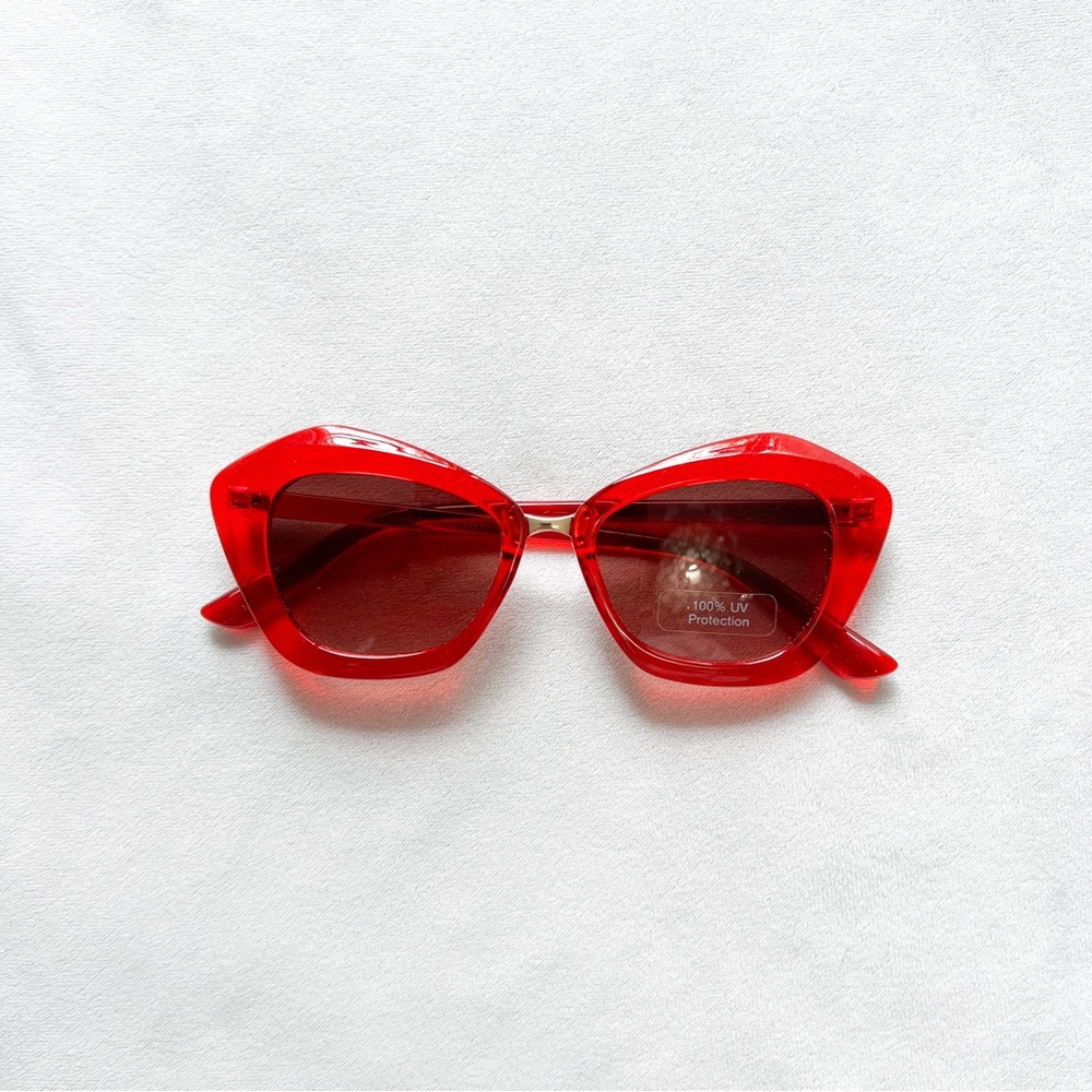 RHODE Vibrant Red Cat-Eye Sunglasses